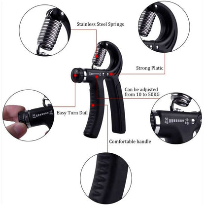 Adjustable Hand Grip Strength Trainer 10-60 KG Strength